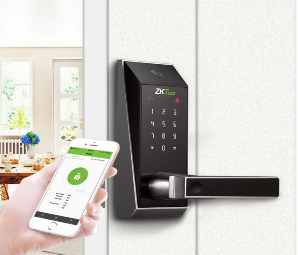 ZKTECO AL10DB - Cerradura inteligente con teclado táctil / 100 tarjetas  MF 13.56  Mhz/ 100 contraseñas  / Izquierda y derecha/ APP Smartkey Genera contraseñas temporales para tus departamentos #promodic