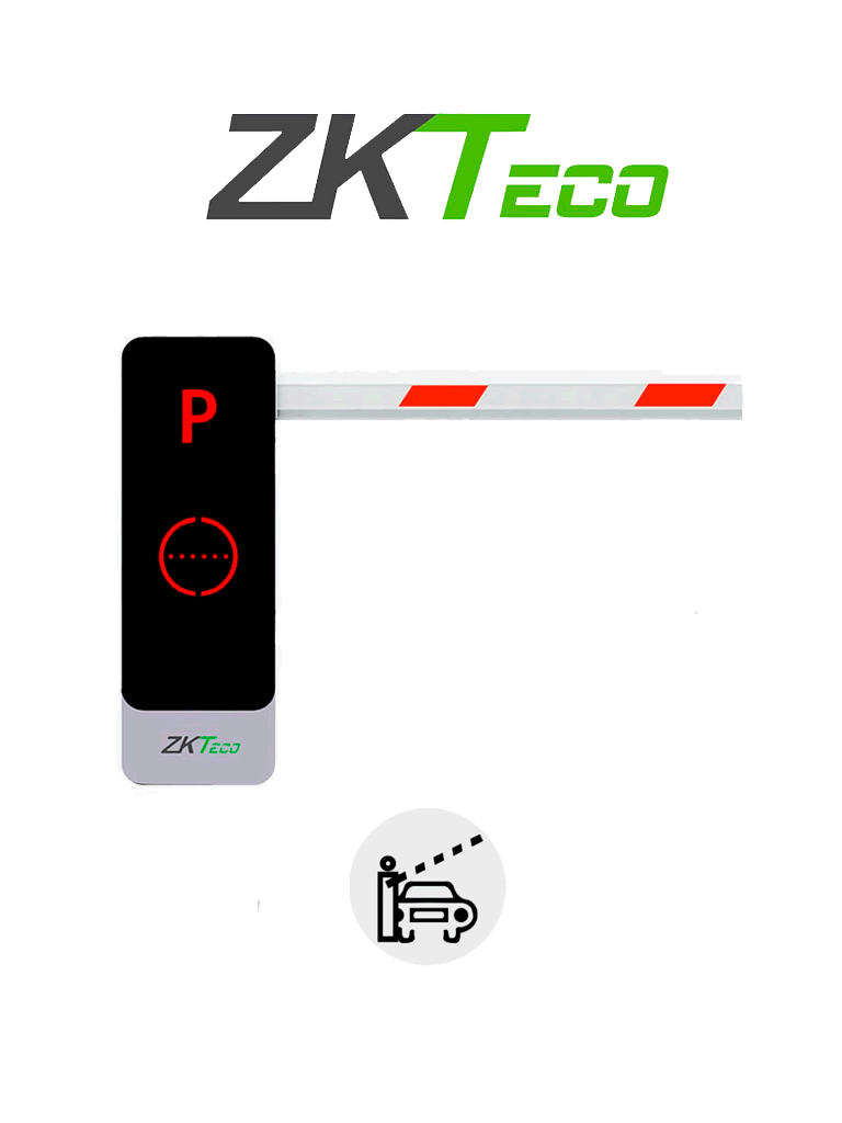 ZKTECO BG1030L - Barrera vehicular de brazo recto / izquierda o derecha / bidireccional / 3 m / chasis con LED / pluma recta / apertura 1.5 s 