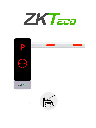ZKTECO BG1030L - Barrera vehicular de brazo recto / izquierda o derecha / bidireccional / 3 m / chasis con LED / pluma recta / apertura 1.5 s 