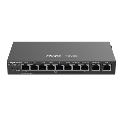 Router Balanceador PoE 110W Cloud 10 puertos gigabit (8 puertos PoE), soporta 4x WAN configurables, hasta 200 clientes con desempeño de 1,000 Mbps