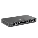 Router Balanceador PoE 110W Cloud 10 puertos gigabit (8 puertos PoE), soporta 4x WAN configurables, hasta 200 clientes con desempeño de 1,000 Mbps