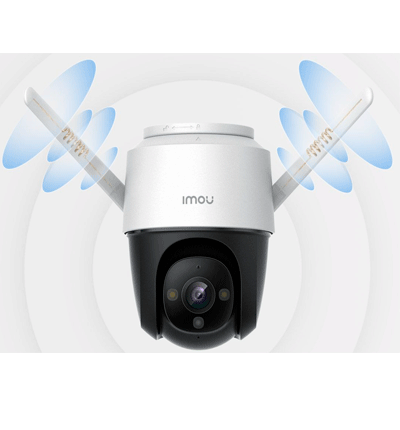 IMOU Cruiser SE+ 2MP (IPC-S21FEN) - Camara IP PT de 2 Megapixeles/ Wifi/ Full Color/ Audio 2 Vías/ 30 Metros Vision Nocturna/ Microfono y Altavoz Incorporado/ Disuasion Activa con Sirena de 110 dB/ Autotracking/ Ranura para MicroSD/ IP66/ #TopIMOU