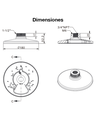 VIVOTEK AM-520_V05 - Soporte de montaje para camaras domo y fisheye, para exterior, Conector hembra 3/4" NPT,  Conector macho 1-1/2" PS