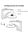 VIVOTEK AM-520_V05 - Soporte de montaje para camaras domo y fisheye, para exterior, Conector hembra 3/4" NPT,  Conector macho 1-1/2" PS