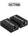 SAXXON LKV410P- Kit mini extensor HDMI/ Cable UTP recomendado CAT 6/ 6A/ 60 Metros / Resolucion 4K@60Hz/ PoC/ Se energiza solamente el transmisor