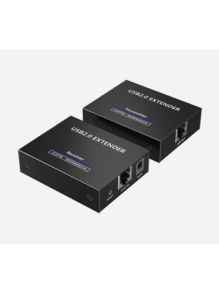 SAXXON LKV100USB - Extensor USB/ 1 Puerto USB de Entrada/ Permite Extender hasta 4 puertos USB de Salida/ Hasta 150m con cable CAT6Com patible con Windows & MAC & Linux
