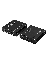 SAXXON LKV565KVM-P - Kit extensor HDMI de 2 Puertos/ Hasta 70 metros Con Cable CAT6/ 6A/ 7/ Resolucion 4K @ 60Hz/ PoC/ Transmisor IR/ Plug and play/ Soporta HDR/ Cero Latencia/ Solo se energiza el transmisor