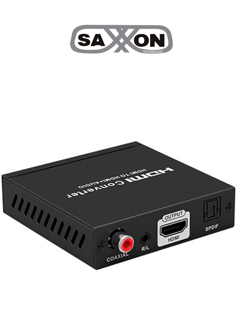 SAXXON LKV3061 - Convertidor de Audio HDMI/ Soporta Extracción de Video y Audio/ Conexion de Audio a traves de SPDIF & Coaxial o 3.5mm/ Resolucion de Video 4Kx2K@60Hz