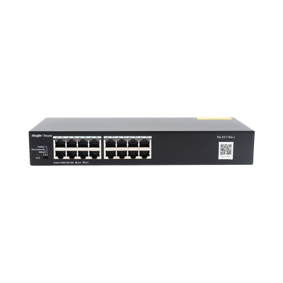 Switch no PoE, no administrable, con 16 puertos 10/100/1000 Mbps
