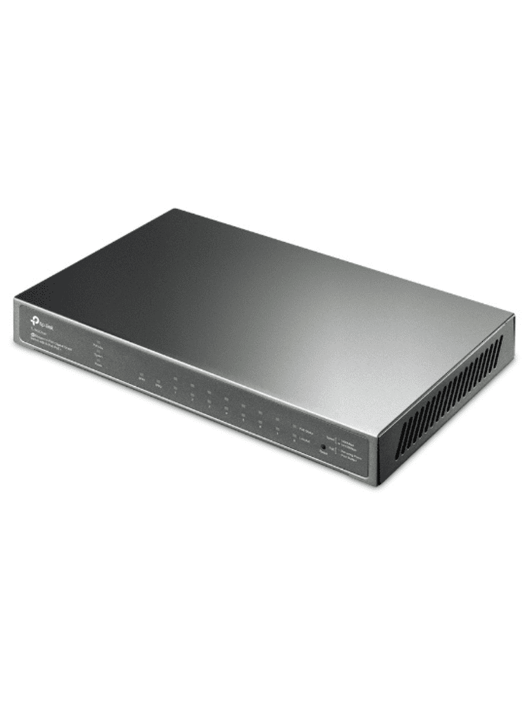 TP-LINK SG2210P - Switch PoE JetStream SDN administrable con 8 puertos 10/100/1000 Mbps y 2 puertos SFP, además de 8 puertos PoE con un presupuesto total de 61W. Ofrece administración centralizada a través de OMADA SDN.