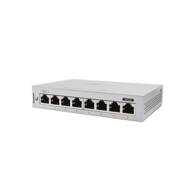 Switch UniFi Administrable capa 2 de 8 Puertos Gigabit (7 Ethernet y 1 PoE Pasivo 48V)