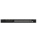 Switch PoE+ No Administrable Ideal para CCTV, 24 Puertos 10/100 y2 Uplinks Gigabit, Carcasa Metálica
