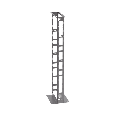 Rack de Dos Postes Estándar de 19 in, Rieles Numerados y Roscados #12-24, 6 in de Profundidad, Fabricado en Acero, 45 Unidades de Rack, Color Negro