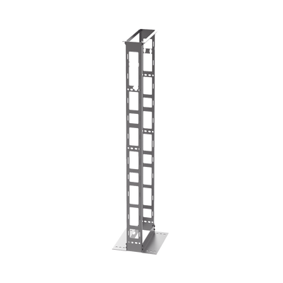 Rack de Dos Postes Estándar de 19 in, Rieles Numerados y Roscados #12-24, 6 in de Profundidad, Fabricado en Acero, 45 Unidades de Rack, Color Negro