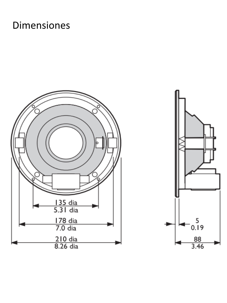 BOSCH M_LHM060610 - Altavoz para montaje de techo de 6 w
