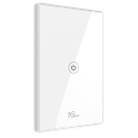 NGTECO NGS101 - Apagador Inteligente WiFi 1 Botón Touch / Control Remoto vía App / Control por Voz / Temporizador / Panel Táctil de Alta Sensibilidad / WiFI 2.4 GHz / Se requiere Cable Neutro / Compatible con Alexa y Asistente de Google