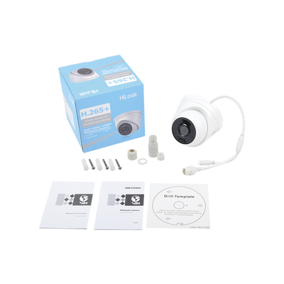 HiLook Series / Turret IP 4 Megapixel / 30 mts IR / Exterior IP67 / PoE / WDR 120 dB / Lente 2.8 mm