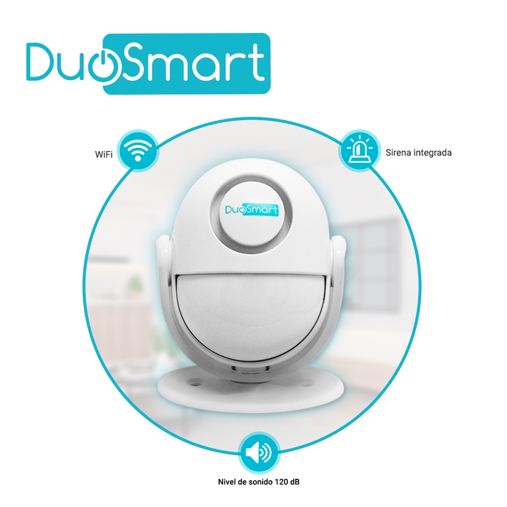 DUOSMART C10 - SENSOR MOVIMIENTO PIR WIFI ALL IN ONE STANDALONE DUOSMART C10 CON SIRENA INTEGRADA **SOPORTA HASTA 24 DISPOSITIVOS RF DUOSMART SERIE C**