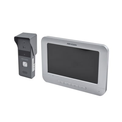 Kit de Videoportero Analógico con Pantalla LCD a Color de 7" / Frente de Calle para Exterior IP65 / Salida de Relevador 