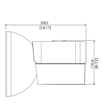 DAHUA ITALF-300AD-GS - Lampara de Flash con Brillo Ajustable para Cámaras LPR/ Longitud de Onda Visible/ Tratamiento Antideslumbrante/ 1 Carril/ Distancia de 26 Mts/ IP66/ 220VAC/ 