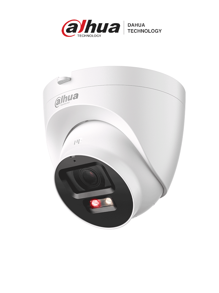 DAHUA IPC-HDW2249T-S-PV  - Cámara domo IP de 2MP con Smart Dual Illumination, disuasión activa, SMD Plus y protección perimetral. Incorpora micrófono y bocina, con certificaciones IP67 e IK10 antivandálica.