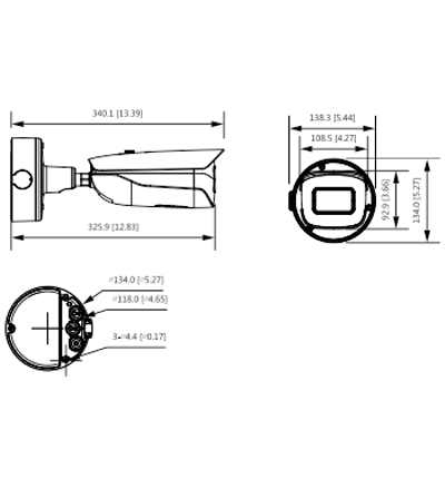 DAHUA IPC-HFW5242HN-ZHE-MF - Cámara IP Bullet Resolución de 2 MP/ Lente Mot. 2.7 a 18mm/ ∢ 107°-33.9°/ IR 70 mts/ IA WizMind/ Detección Facial/ Protección Perimetral/ Conteo de Personas/ Starlight/ ePoE/ WDR/ H.265+/ IP67/ IK10/ E&S Alarma/ E&S Audio/ 
