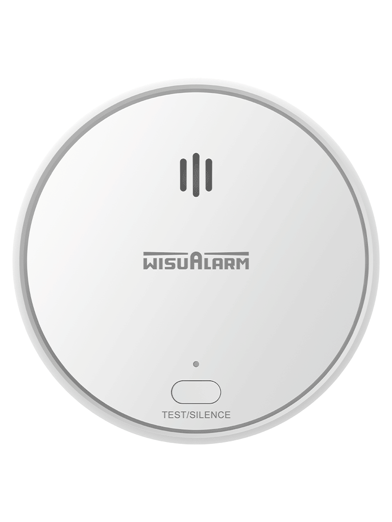 DAHUA WISUALARM HY-SA2FA - Detector Inteligente de Humo WiFi 2.4 Ghz, Sensor Fotoeléctrico, Sonido de Alarma de 85dB, Alarma Visual y Audible, Envía Notificaciones en Tiempo Real a APP, Certificaciones TÜV and CE, #LoNuevo #Wisualarm