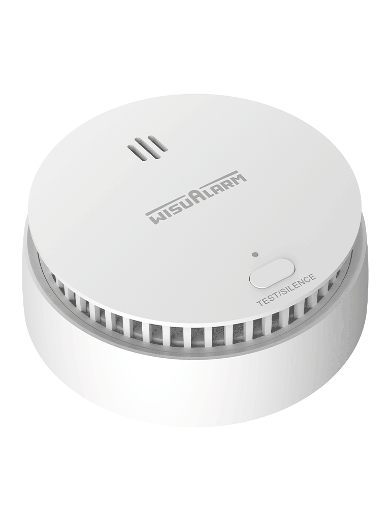 DAHUA WISUALARM HY-SA2FA - Detector Inteligente de Humo WiFi 2.4 Ghz, Sensor Fotoeléctrico, Sonido de Alarma de 85dB, Alarma Visual y Audible, Envía Notificaciones en Tiempo Real a APP, Certificaciones TÜV and CE, #LoNuevo #Wisualarm
