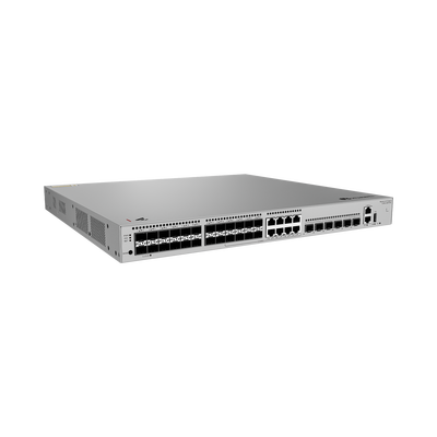 Switch Gigabit Administrable Capa 3 / 24 puertos SFP / 8 puertos 10/100/1000 Mbps (Combo) / 4 Puertos SFP+ / 2 Puertos SFP+ 12GE Stack / iStack /Administración Nube Gratis
