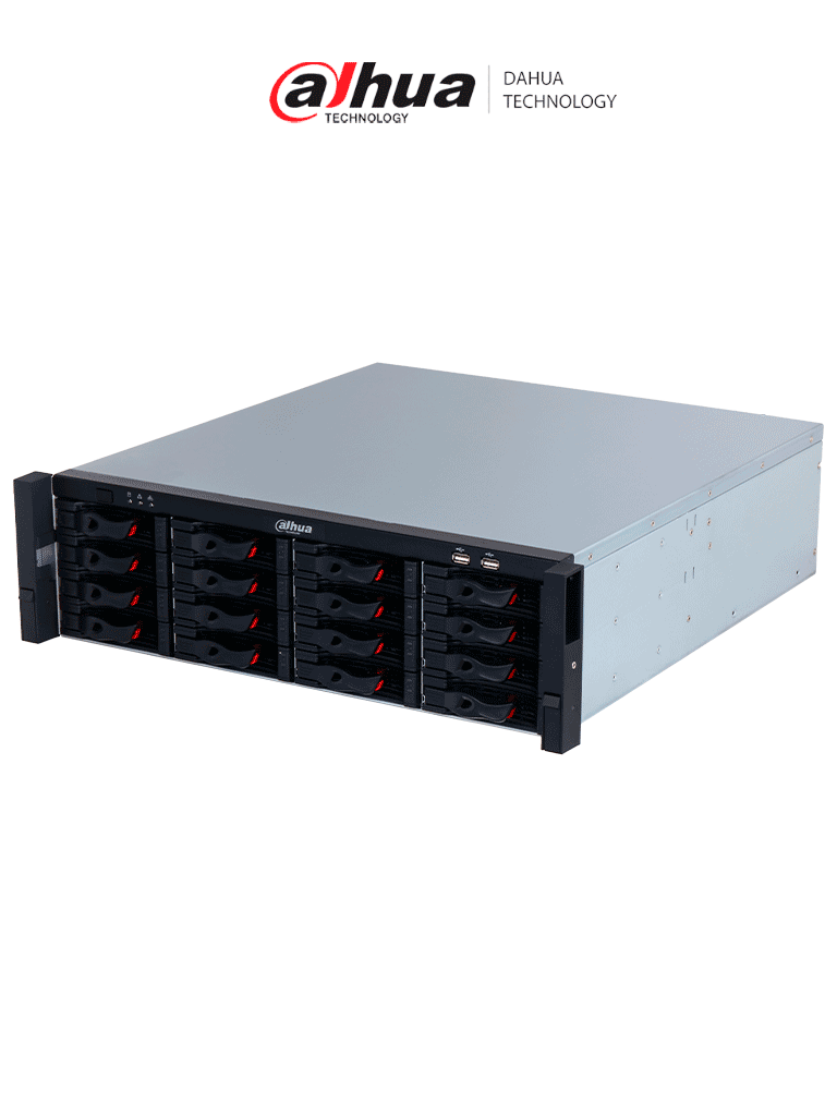 DAHUA DHI-NVR616H-64-XI - NVR de 64 canales IP Wizmind/ H.265+/ Grabación IA/ Soporta 8 ch face detection y recognition, 40 bases de datos de rostros, 32 canales proyección perimetral 32 canales smd plus