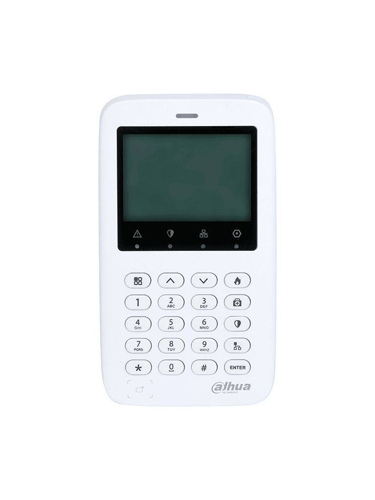 DAHUA DHI-ARK50C-R Teclado controlador de paneles ARC9 y ARC2/ Indicador de estatus de zona, armado y desarmado/ Armado y desarmado con NIP y Tarjeta IC / Múltiples funciones de cancelación, bypass, operaciones con relevadores 