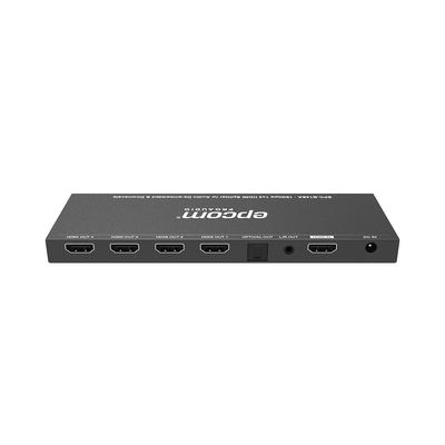 Splitter HDMI 1x4 | 1 Entrada a 4 salidas (Simultaneas) | 4K@60Hz | Extractor de Audio | Down Scaler | HDR  4:4:4 | EDID | 18Gbps