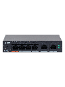 DAHUA DH-CS4006-4ET2ET-60 - Switch PoE de 6 Puertos Administrable con 4 PoE (10/100 Mbps) y 2 uplink (10/100/1000 Mbps). Total de 65 W PoE, administración en la nube con DoLynk Care, carcasa metálica robusta, ideal para redes IP.#LoNuevo