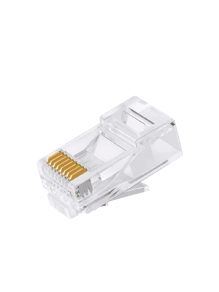 DAHUA PFM976-531-PT - Caja con 100 Plugs Pass through RJ45 Cat5e/ Chapado de Oro de 15 U"/ Clasificación de Resistencia al Fuego UL94V-2 / #LoNuevo #CONEEN