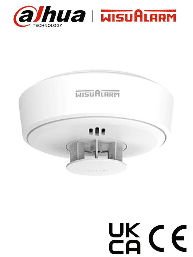 DAHUA WISUALARM HY-HT10A -Detector de Calor Autonomo/ Monitoreo Constante de Temperatura/ Detección Rápida de Incendios de Clase A1 (54°C to 65°C)/ Sonido de Alarma de 85dB/ Certificaciones CE/ Batería No Remplazable de hasta 10 años/  #LoNuevo
