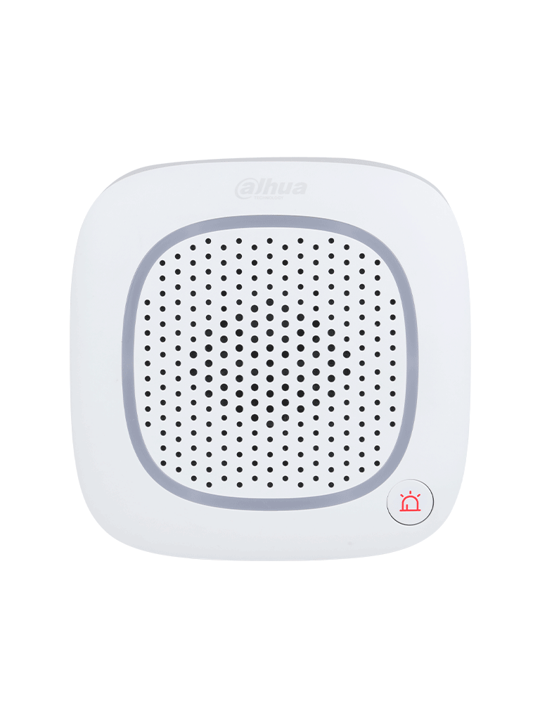 DAHUA DHI-ARA14-W2- Sirena intercom inalámbrica con audio bidireccional y múltiples sonidos (fuego, intrusión, pánico, médica y más). Soporta botón de pánico para mayor seguridad y control. #LoNuevo