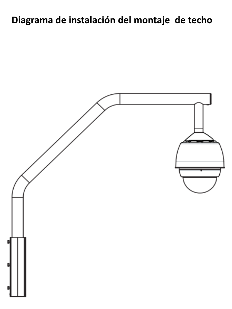 BOSCH V_VGAROOFMOUNT - Soporte colgante en tejado para AUTODOME BOSCH