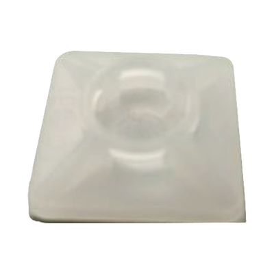  Base Autoadherible para Cinchos Práctica y Eficiente para la Organización y Fijación de Cables, Fabricada en Nylon Resistente y de Color Natural con una Medida de 19x19 mm, Paquete con 100 Piezas (4210-00001)