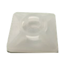  Base Autoadherible para Cinchos Práctica y Eficiente para la Organización y Fijación de Cables, Fabricada en Nylon Resistente y de Color Natural con una Medida de 19x19 mm, Paquete con 100 Piezas (4210-00001)