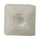  Base Autoadherible para Cinchos Práctica y Eficiente para la Organización y Fijación de Cables, Fabricada en Nylon Resistente y de Color Natural con una Medida de 19x19 mm, Paquete con 100 Piezas (4210-00001)