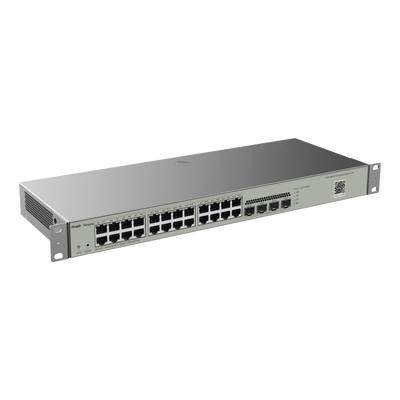 Switch Administrable L2, 24 Puertos Eth 1G, 4 puertos SFP 1G, Administración Remota en la Nube.