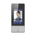 Videoportero IP 2 Megapixel / Llamada y Apertura Remota desde App Hik-Connect / Reconocimiento Facial / Panel touch 4.3"/ Exterior IP65 + Antivandalico IK08 / Botón mecanico de llamada / PoE / 1 Departamento / Apertura con Tarjeta, Codigo PIN 