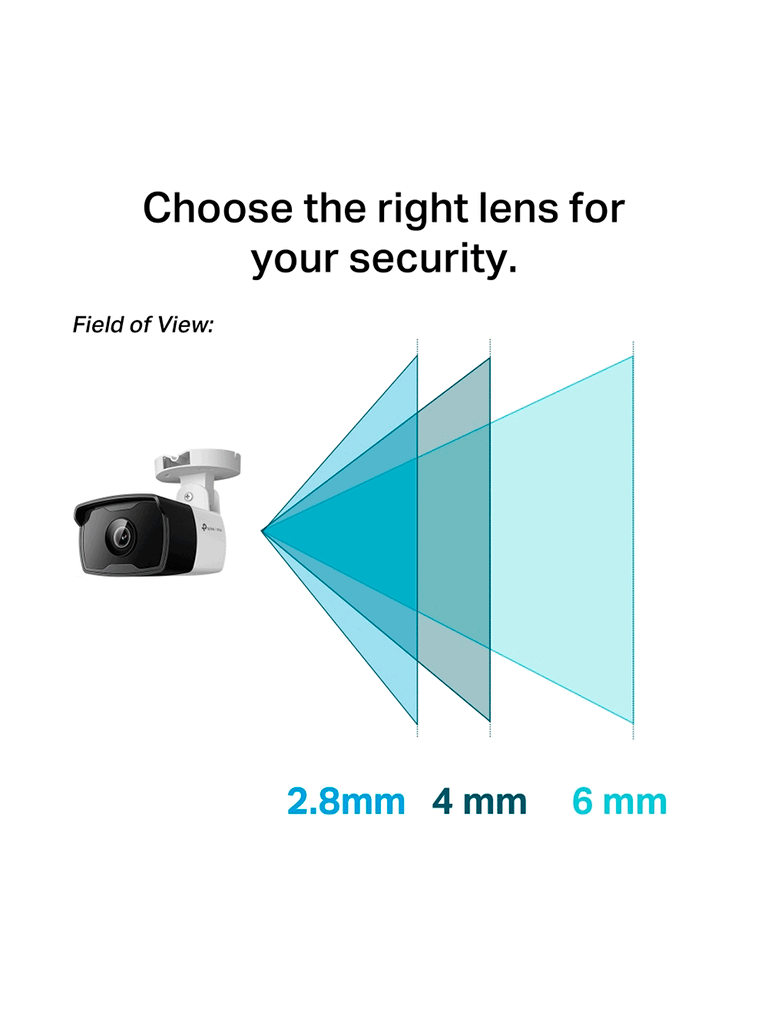 VIGI C340I(2.8mm) - Cámara IP tipo bala IR para exteriores de 4 MP,  PoE/12V CC, lente fija de 2,8 mm, IP67 CARACTERÍSTICA: Detección inteligente (Clasificación de personas y vehículos)