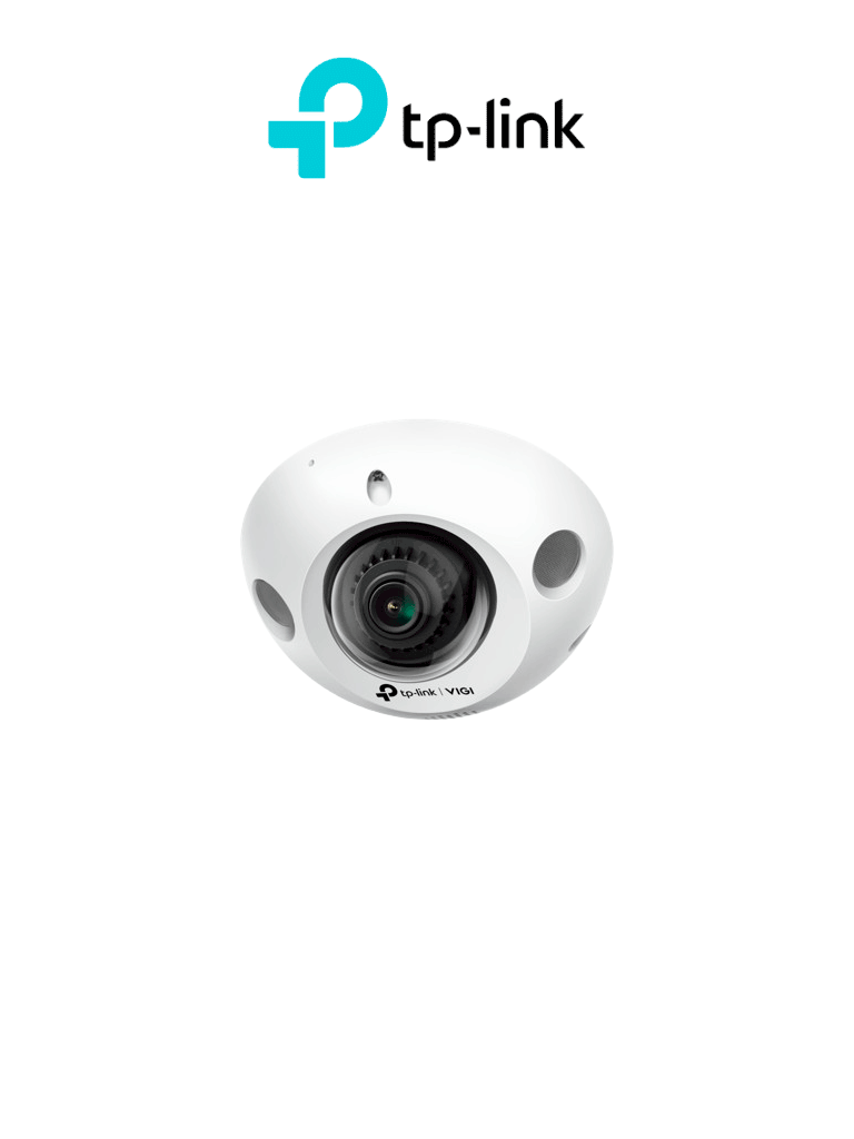 VIGI C230I Mini(2.8mm), Cámara IP mini domo de 3 MP,  PoE/12 V CC, lente fija de 2,8 mm, micrófono incorporado, altavoz, ranura micro-SD, IK08
