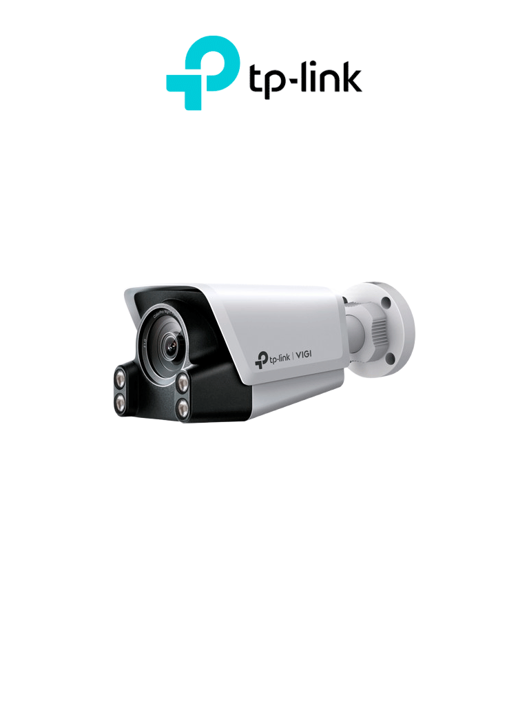 VIGI C340S(4mm) - Cámara IP tipo bala para exteriores de 4 MP (reconocimiento rostros),  IP67, Web, PoE/DC 12 V, WDR de 120 dB, micrófono/altavoz integrado, ranura micro-SD, Full Color.