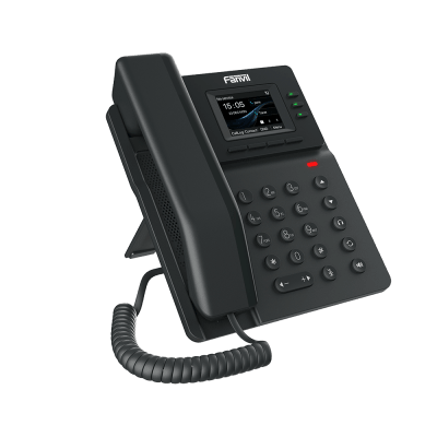 Teléfono IP empresarial para 4 líneas SIP con pantalla LCD de 2.4 pulgadas a color, Opus y conferencia de 6 vías, PoE.