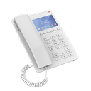 Teléfono IP Hotelero con pantalla LCD a color, 2 líneas SIP con 2 cuentas, codec Opus, IPV4/IPV6, color blanco, con gestión en la nube GDMS