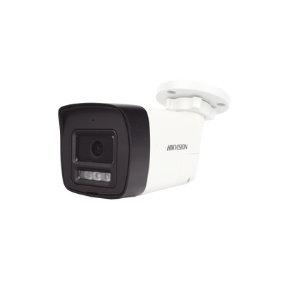 [Audio Bidireccional + Dual Light + ColorVu] Bala TURBOHD 2 Megapixel (1080p) / Lente 2.8 mm / 30 mts IR EXIR + 20 mts Luz Blanca / Micrófono y Bocina Integrado / Exterior IP67 / Metal / dWDR