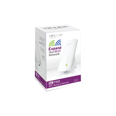 Repetidor / Extensor de Cobertura WiFi AC, 750 Mbps, doble banda 2.4 GHz y 5 GHz, con 1 puerto 10/100 Mbps