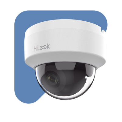 HiLook Series / Domo IP 4 Megapixel (1080p) / Lente 2.8 mm (Gran Angular) / 20 mts IR / Interior / PoE / dWDR / H.265+ / ONVIF
